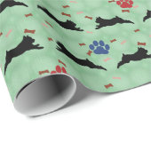 Schnauzer Leaping Geschenkpapier (Rolleneckpunkt)