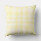 Schnauzer Lemon Gingham Throw Pillow Kissen (Rückseite)