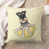 Schnauzer Lemon Gingham Throw Pillow Kissen (Decke)