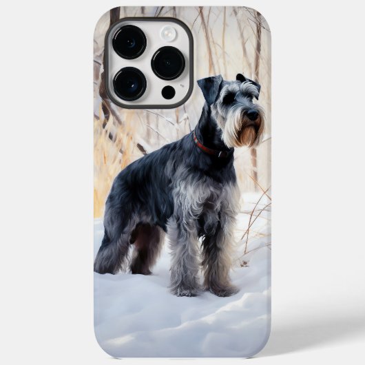 Schnauzer Let It Schnee Weihnachten Case-Mate iPhone Hülle (Rückseite)
