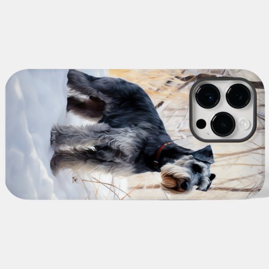 Schnauzer Let It Schnee Weihnachten Case-Mate iPhone Hülle (Rückseite (Horizontal))