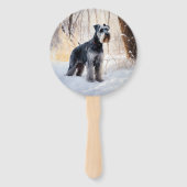 Schnauzer Let It Schnee Weihnachten Fächer (Vorderseite)