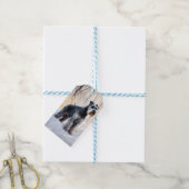 Schnauzer Let It Schnee Weihnachten Geschenkanhänger (Mit Garn)