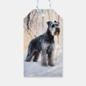 Schnauzer Let It Schnee Weihnachten Geschenkanhänger (Rückseite)