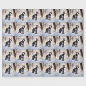 Schnauzer Let It Schnee Weihnachten Geschenkpapier (Flach)