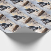Schnauzer Let It Schnee Weihnachten Geschenkpapier (Ecke)