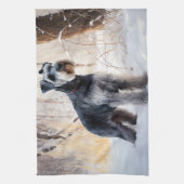 Schnauzer Let It Schnee Weihnachten Geschirrtuch (Vertikal)