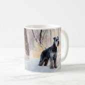 Schnauzer Let It Schnee Weihnachten Kaffeetasse (VorderseiteRechts)