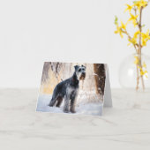 Schnauzer Let It Schnee Weihnachten Karte (Gelbe Blume)