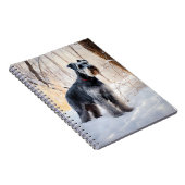 Schnauzer Let It Schnee Weihnachten Notizblock (Rechte Seite)