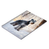 Schnauzer Let It Schnee Weihnachten Notizblock (Linke Seite)