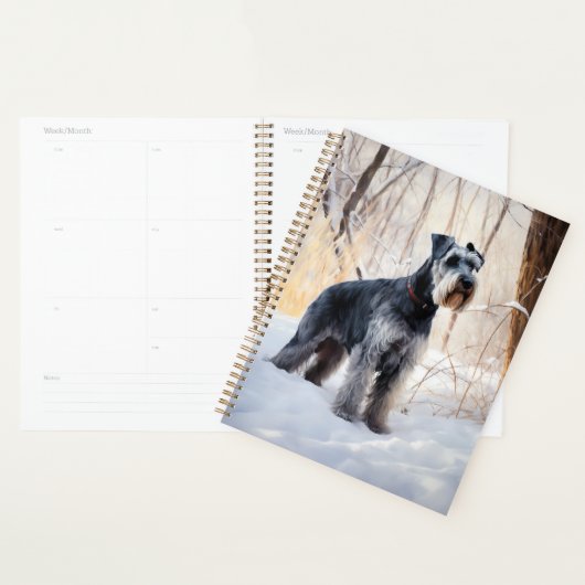 Schnauzer Let It Schnee Weihnachten Planer (Anzeige)