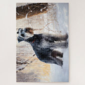 Schnauzer Let It Schnee Weihnachten Puzzle (Vertikal)