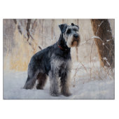 Schnauzer Let It Schnee Weihnachten Schneidebrett (Vorderseite)