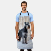 Schnauzer Let It Schnee Weihnachten Schürze (Getragen)