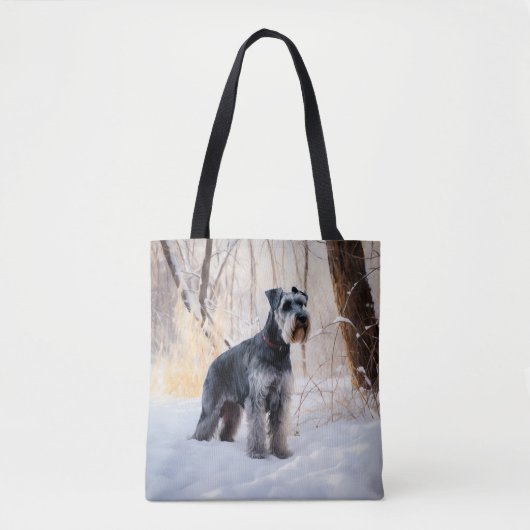Schnauzer Let It Schnee Weihnachten Tasche (Vorderseite)