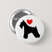 Schnauzer-Liebe-Knopf Button (Vorne & Hinten)