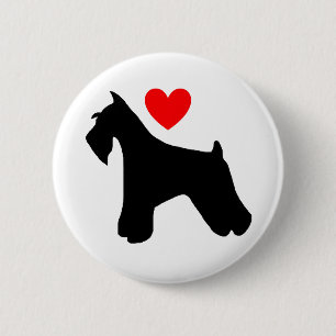 Schnauzer-Liebe-Knopf Button