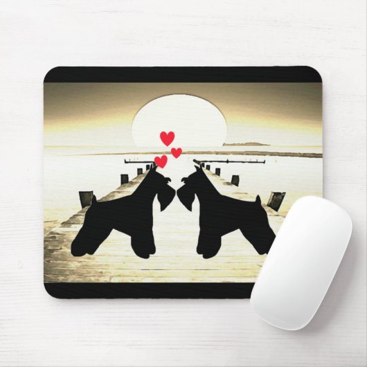 Schnauzer-Liebe Mousepad (Mit Mouse)