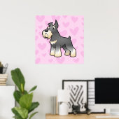 Schnauzer-Liebe Poster (Heimbüro)