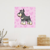 Schnauzer-Liebe Poster (Küche)