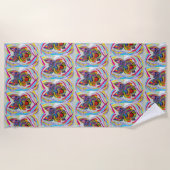 Schnauzer Liebe Strandtuch (Vorderseite)