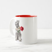 Schnauzer Liebe Zweifarbige Tasse (Vorderseite Links)