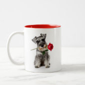 Schnauzer Liebe Zweifarbige Tasse (Links)
