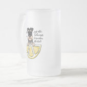 Schnauzer Life Lemons Mattiert Glass Beer Tasse (Vorderseite Links)