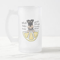 Schnauzer Life Lemons Mattiert Glass Beer Tasse