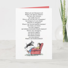 Schnauzer Lover Gedicht Grußkarte Karte