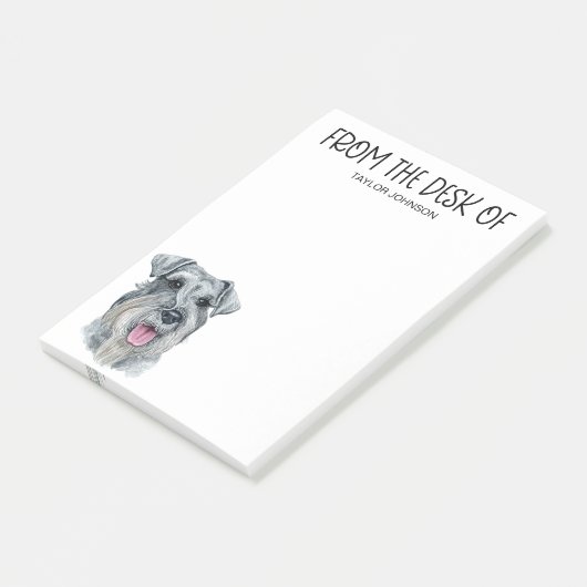 Schnauzer Lover Post-it Klebezettel (angewinkelt)