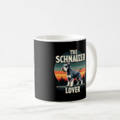 Schnauzer Lover - Retro Dog Design Kaffeetasse (VorderseiteRechts)