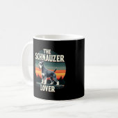 Schnauzer Lover - Retro Dog Design Kaffeetasse (Vorderseite Links)