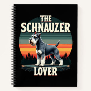 Schnauzer Lover - Retro Dog Design Notizblock