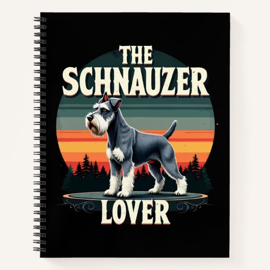 Schnauzer Lover - Retro Dog Design Notizblock (Vorderseite)
