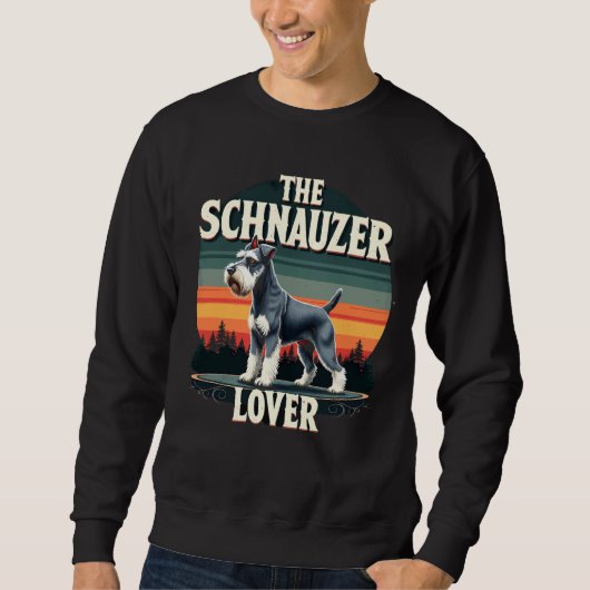 Schnauzer Lover - Retro Dog Design Sweatshirt (Vorderseite)