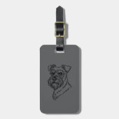 Schnauzer - Luggage Tag Gepäckanhänger (Vorderseite vertikal)
