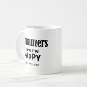 Schnauzer machen mich glücklich kaffeetasse (Vorderseite Links)