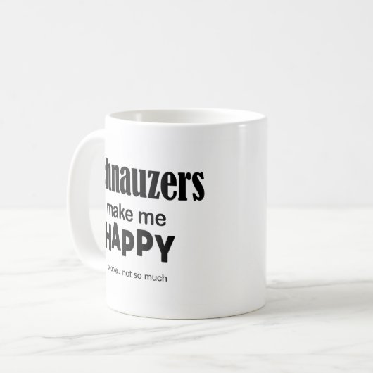 Schnauzer machen mich glücklich kaffeetasse (Vorderseite Links)