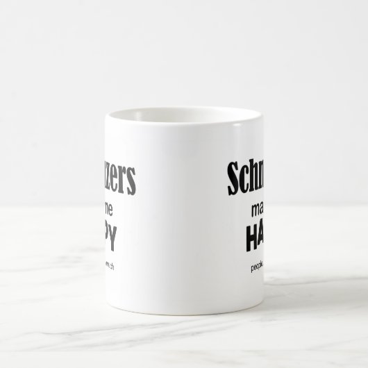 Schnauzer machen mich glücklich kaffeetasse (Mittel)