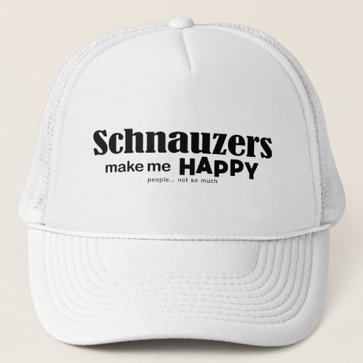 Schnauzer machen mich glücklich truckerkappe (Vorderseite)