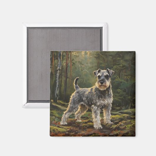 Schnauzer  magnet (Vorderseite/Rückseite)