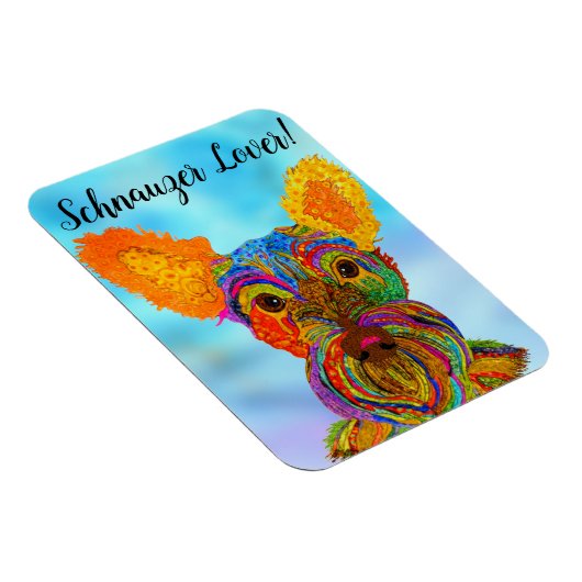 Schnauzer Magnet 3"x4 (Rechte Seite)