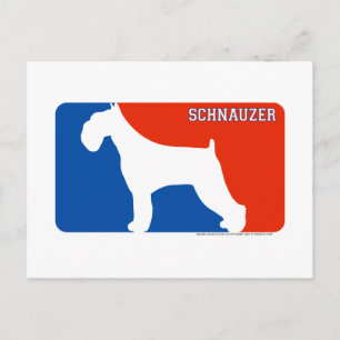 Schnauzer Major League Hund Postcard Postkarte