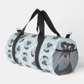 Schnauzer-Malerei Miniatur Unzugeschnittener Haust Duffle Bag (Rechte Ecke)