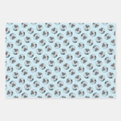 Schnauzer-Malerei Miniatur Unzugeschnittener Haust Geschenkpapier Set (Vorderseite)