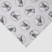 Schnauzer Malerei Riesenkroppe Original Dog Art Seidenpapier (Ausschnitt)