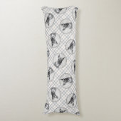 Schnauzer Malerei Riesenkroppe Original Dog Art Seitenschläferkissen (Vorderseite Vertikal)