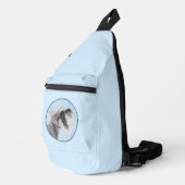 Schnauzer Malerei Riesenkulptur Hundkunst Crossbody Bag (Rechte Ecke)